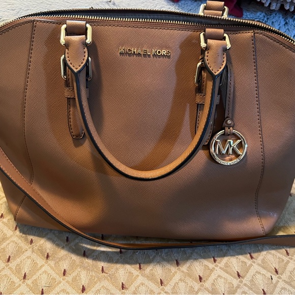 Michael Kors Tan Leather Satchel - Picture 1 of 3